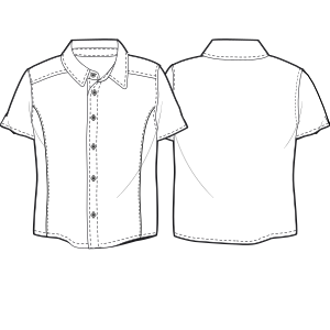 Patron ropa, Fashion sewing pattern, molde confeccion, patronesymoldes.com Camisa 8067 NENES Camisas